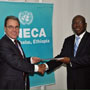 United Nations Executive Secretary of the Economic Commission for Africa, M. Abdoulie JANNEH, receives credential of M. Gary Quince, new Special Representative of the European Union to the African Union
