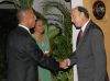 Prime Minister Tillman Thomas being greeted by HoD Diaz