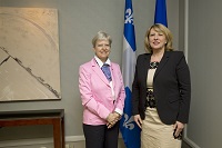 Ambassador Coninsx meets Minister St-Pierre during Europe Day celebrations in Montreal