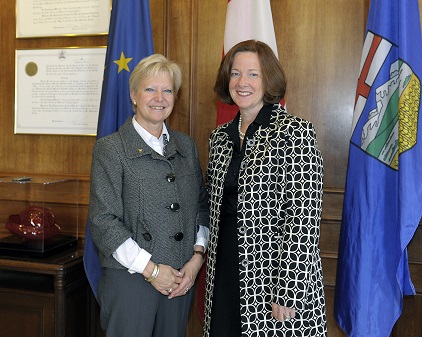 European Union Ambassador Marie-Anne Coninsx on official visit to Alberta
