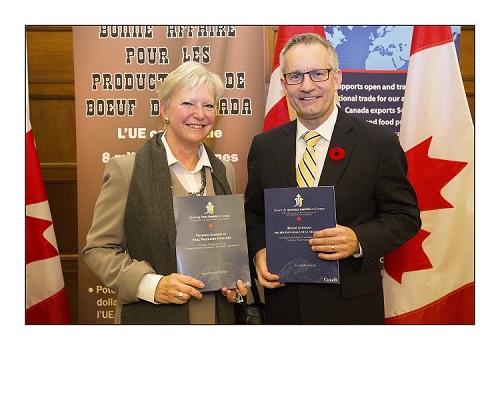 Ambassador Coninsx attends reception marking the tabling of CETA in the House of Commons