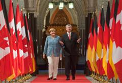 German Chancellor Angela Merkel makes official visit to Canada
