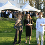 A tent was set up in the garden to accommodate the many guests