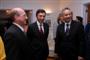 European Union First Counsellor Giovanni Di Girolamo, Head of Political and Public Affairs, European Union First Counsellor Maurizio Cellini, Head of Economic, Commercial and Trade Section, and the Honourable Ed Fast, Minister of International Trade and Minister for the Asia-Pacific Gateway