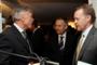 European Union Ambassador Matthias Brinkmann, the Honourable Ed Fast, Minister of International Trade and Minister for the Asia-Pacific Gateway and Mr. Steve Verheul, Canada's chief CETA negotiator