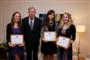 European Union Ambassador Matthias Brinkmann and the 2012 Young Journalist Award winners: Emily Dickinson, Patricia V&aacute;squez L&oacute;pez and Kaitlyn Shannon