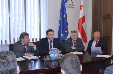 EU Ambassador Janos Herman meets Georgian business representatives at the EU-Georgia Business Council