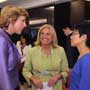 Connie Hedegaard, European Commissioner for Climate Action (Left 1) talks with Maria Castillo, Head of Office of the European Union to Hong Kong and Macau (Middle) and Christine Loh, CEO of Civic Exchange