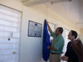 Jamaica &ndash; February 2010 Minister of Agriculture and Fisheries, Dr. Christopher Tufton (Left)unveils the plaque at a newly renovated building at the Bodles Research Centre, in Old Harbour St. Catherine. Looking on is Head of Rural Development at the EU Delegation in Jamaica, Federico Berna