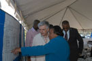 Jamaica &ndash; February 2010 Ambassador Marco Mazzocchi Alemanni examines the plan for the Lucea Family Courthouse along with Minister of Justice Dorothy Lightbourne. The construction of the courthouse is being funded by the European Union