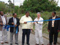 Jamaica &ndash; March 2009 Ambassador Marco Mazzocchi Alemanni, MP for Central Westmoreland and members of the Westmoreland Parish Council cut the ribbon to officially re-open a road in the parish which was repaired under the EU's Intervention for Rural and Parochial Roads Rehabilitation and Maintenance Programme