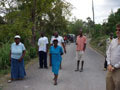Jamaica &ndash; March 2009 Residents of Logwood Road in Westmoreland walk along the newly rehabilitated roadway which was repaired under the EU's Intervention for Rural and Parochial Roads Rehabilitation and Maintenance Programme