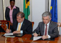 Jamaica &ndash; February 2010 Minister of Finance and the Public Service, Audley Shaw and EU Ambassador Marco Mazzocchi Alemanni sign copies of a financing agreement between the EU and the Government of Jamaica