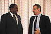 European Commissioner for Development, Andris Piebalgs, and the Minister of Finance of the Government of Malawi, Ken Kandodo, sign a financing agreement in favour of Malawi amounting to &euro;19 million under the EU's vulnerability-flex mechanism, 20 November 2010.