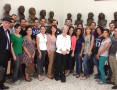 Ambassador Marie- Anne Coninsx inaugurates conference series on the "European Union" at the University of Guadalajara.