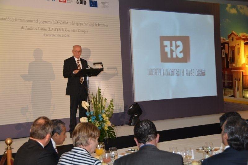 Presentation of the ECOCASA Programme, project jointly financed by the European Commission, the German Development Bank (KFW), and the Inter-American Development Bank (IDB).