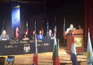 European Days begin at UNAM "High School 8"