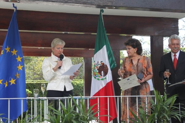 On the ocassion of the 20th anniversary since the official opening of the European Comission's Delegation in Mexico, the Head of Delegation, Ambassador, Marie-Anne Coninsx offered a press con