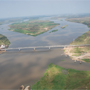 Zambeze Bridge. One of the biggest infrastructure projects in Mozambique that is co-financed by the EU. Bridge was opened in August 2009