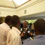 Mr Salvador Namburete, the Minister of Energy, is talking to media after the opening of the ACP-EU Energy Facility Seminar that took place in Maputo in autumn 2009.