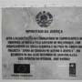 Commemorative plate of the Criminal Laboratory of Beira.