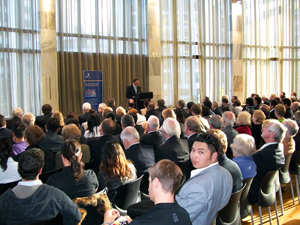 Prime Minister John Key addresses Europe