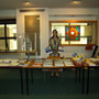 The Press & Information Assistant, Belinda Bergamaschi, at the EU information desk