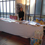 EU Information desk with EU publications and gadgets