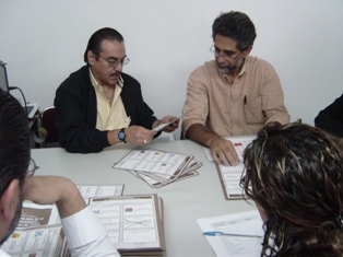 Opening a ballot box