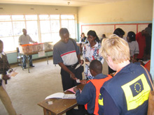 EU observer in polling station