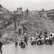 Washing the gravel at Bakwa. Bowa, the Congo