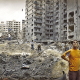 The southern suburbs, heavily bombed by the Israelis, the day after the ceasefire. The ruins of the Roueiss quarter, crushed together with its inhabitants by a violent Israeli bombardment the previous day.