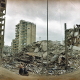 The southern suburbs, heavily bombed by the Israelis, the day after the ceasefire. The exact number of victims is not known but the buildings were occupied at the time of the bombing.