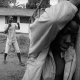 Save the Children funds a rehabilitation centre for child fighters. Boxing practice is intended to help the boys vent their anger and frustration.