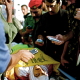 In Beit-Hanoun camp, funeral of Ahmed Shaheen, 23, shaheed of the Al-Aqsa brigade (Fatah military wing). The body is carried to the cemetery on a military truck. The boy was killed in a minibus after a F16 attack.