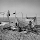 Refugees who fled fighting in Gbadolite 1999&ndash;2000, pitch camp on a sandbar between Congo and the Central African Republic.