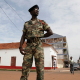 Navy Seal Mohamed Camara Tawal stands on a street corner in central Bissau. Guinea Bissau currently has an over-dimensioned defence force. Downsizing the military is part of the country&rsquo;s urgent security sector reform needs.