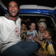 Nahr el Bared, 22 May 2007. Palestinian family, in the back of a car fleeing the refugee camp in northern Lebanon. After three days of fighting between Islamists and the Lebanese army, a truce sparked a mass exodus from the Palestinian refugee camp.