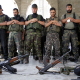 Hamas Security Chief. Youssef Zahar. Hamas militia members pray in a mosque in Gaza City, May 26, 2006.