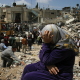 The Second Intifada. Jenin refugee camp after Israeli raid.