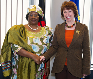 Catherine Ashton meets Joyce Hilda Banda, President of Malawi 16 October 2012
