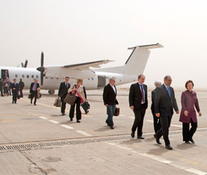Representatives of the international community, lead by Catherine Ashton arrive for nuclear talks with Iran in Baghdad 23 May 2012