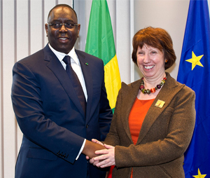 Catherine Ashton with President Macky Sall of Senegal 16 October 2012
