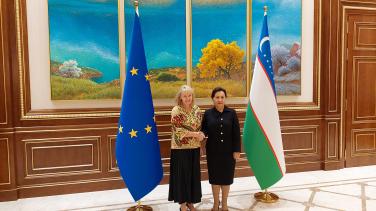 Meeting with Chairperson of the Senate of the Oliy Majlis of Uzbekistan, Tanzila Narbayeva.