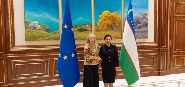 Meeting with Chairperson of the Senate of the Oliy Majlis of Uzbekistan, Tanzila Narbayeva.