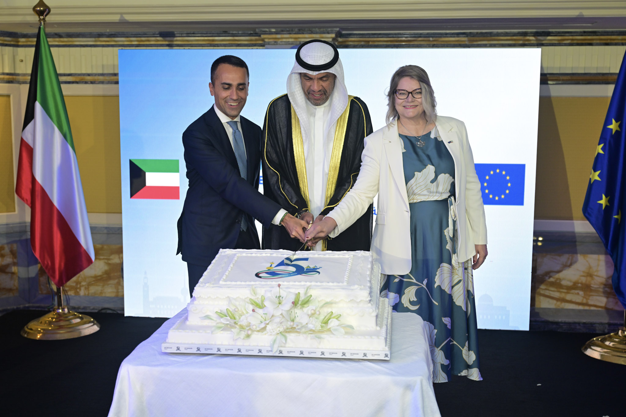 الاتحاد الأوروبي في الكويت يحتفل بالذكرى الخامسة لتأسيسه بحضور وزير الخارجية الكويتي والممثل الخاص للاتحاد الأوروبي لمنطقة الخليج