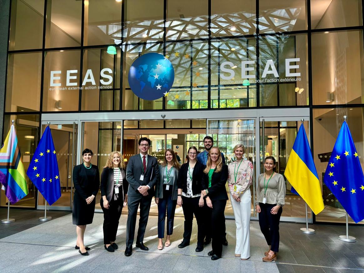 Visitors arrive at the EEAS, Brussels