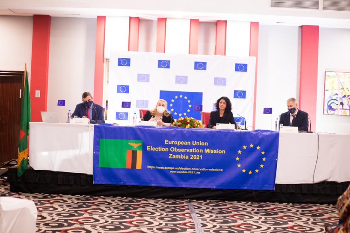 press conference European Union Election Observation Mission Zambia 2021 