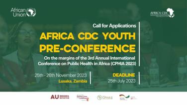  Call for Applications 2023 Africa CDC Youth Pre Conference (#YPC2023)