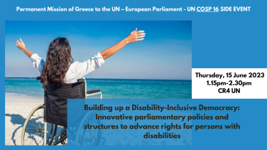 15 June 2023, New York - Building up a Disability-Inclusive Democracy